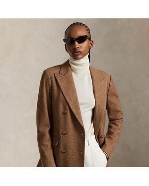 Polo Ralph Lauren Double-Breasted Herringbone Blazer - Brown
