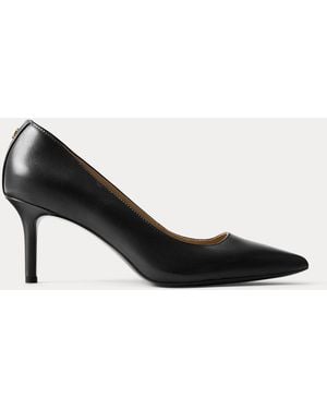 Ralph Lauren Lanette Leather Pump - Black