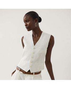 Ralph Lauren Ralph Lauren Jaiden Linen Vest - White