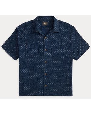 RRL Star-Print Jersey Shirt - Blue