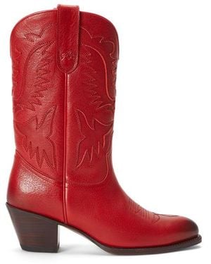 Polo Ralph Lauren Stivali da cowboy in pelle - Rosso