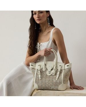 Ralph Lauren Sac Soft Ricky 33 Jute Mélangée Chevrons - Multicolore