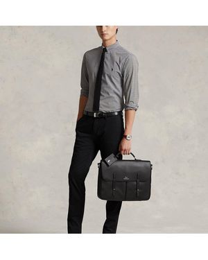 Ralph Lauren Leather Messenger Bag - Black