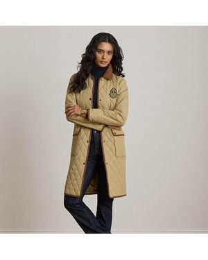 Ralph Lauren Steppjacke Mit Wappen Und Kordsamtbesatz - Natur