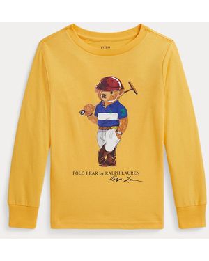 Polo Ralph Lauren Ralph Lauren Boy's Polo Bear Cotton Long-Sleeve Tee - Yellow