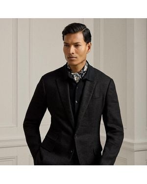 Ralph Lauren Kent Handgemaakt Visgraat Colbert - Zwart