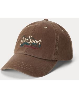 Ralph Lauren Polo Sport Twill Ball Cap - Brown