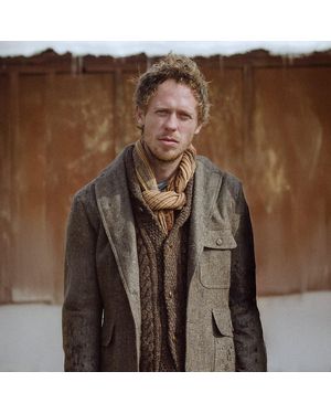 RRL Gemêleerd Aran-Vest Met Sjaalkraag - Bruin