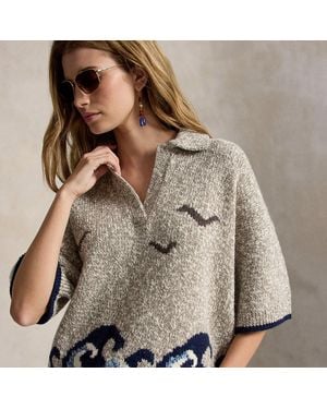 Polo Ralph Lauren Pullover Mit Wellenmotiv - Braun
