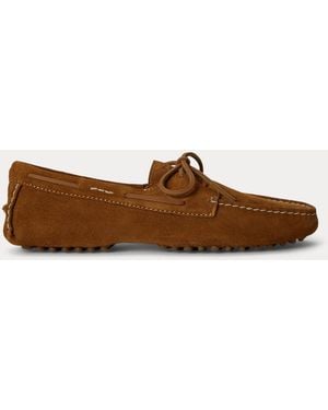 Polo Ralph Lauren Suede Camp Driver - Brown