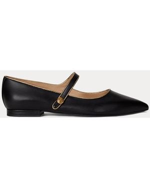 Ralph Lauren Mary Jane Londyn Aus Leder Mit Besatz - Schwarz