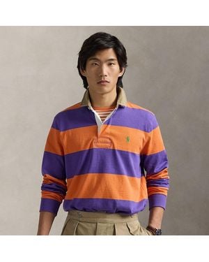 Ralph Lauren Classic Fit Khaki-Collar Rugby Shirt - Blue