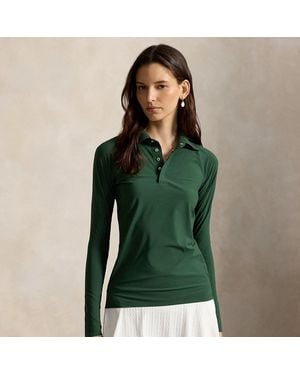 Ralph Lauren Slim Fit Performance Long-Sleeve Polo - Green