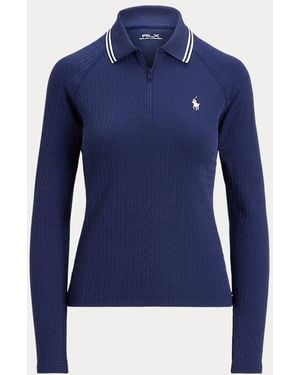 Ralph Lauren Langärmliges Poloshirt Mit Zopfmuster - Blau