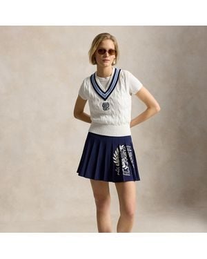 Polo Ralph Lauren Geplooide Wimbledon Performance Skort - Blauw