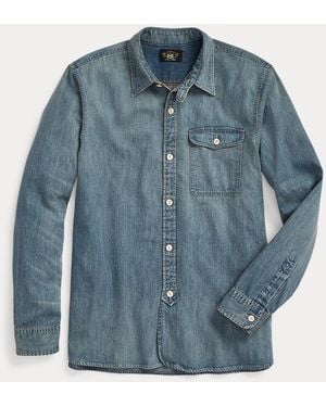 RRL Cotton Denim Workshirt - Blue