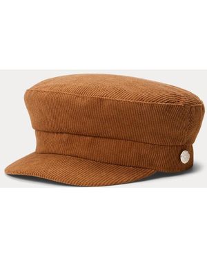 Ralph Lauren Ralph Lauren Button-Trim Corduroy Cap - Brown