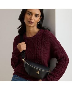 Ralph Lauren Leather Marcy Belt Bag - Red