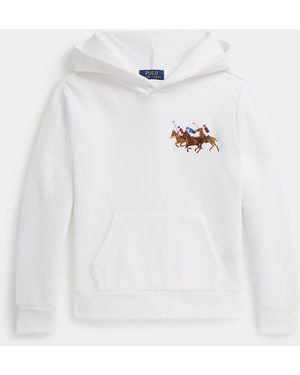 Polo Ralph Lauren Ralph Lauren Boy's Triple-Pony Fleece Hoodie - White