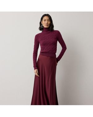 Ralph Lauren Masina Satin Skirt - Red