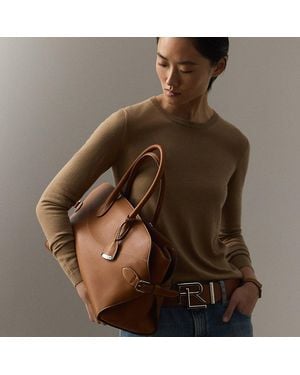 Ralph Lauren Ralph Lauren The Ralph Calfskin Satchel - Brown