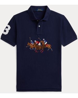 Polo Ralph Lauren Ralph Lauren Boy's Triple-Pony Cotton Polo Shirt - Blue