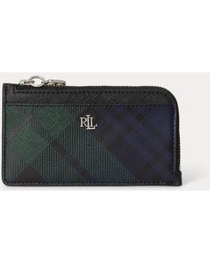Ralph Lauren Ralph Watch Leather L-Zip Card Case - Black