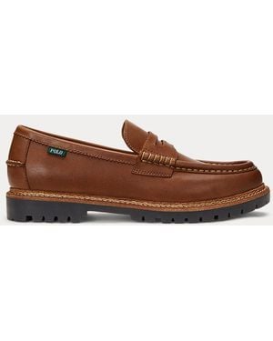 Polo Ralph Lauren Jett Lug-Sole Leather Penny Loafer - Brown