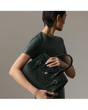 Ralph Lauren Borsa Soft Ricky 33 in alligatore - Verde