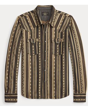 RRL Slim Fit Jacquard-Knit Western Shirt - Multicolour