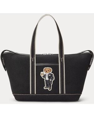Polo Ralph Lauren Petit Cabas Polo Bear En Toile - Noir