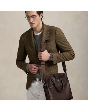 Polo Ralph Lauren Gegranuleerd Leren Weekendtas - Bruin