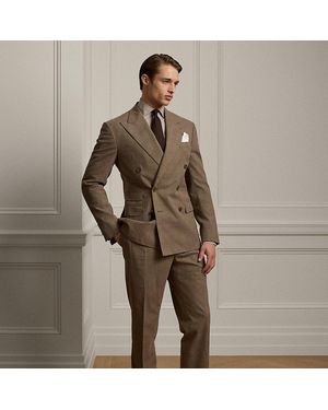 Ralph Lauren Kent Hand-tailored Glen Plaid Suit - Green