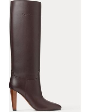 Ralph Lauren Bryne 95 Mm Calfskin Boot - Brown