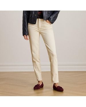 Ralph Lauren High-Rise Skinny Ankle Jean - Natural