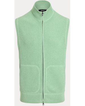 Ralph Lauren Performance Full-Zip Sleeveless Jumper - Green