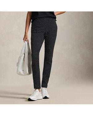 Ralph Lauren Polka Dot Stretch Twill Trousers - Black