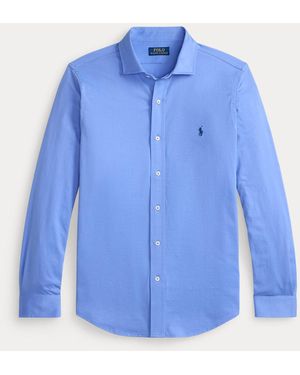 Polo Ralph Lauren Jersey Spread-Collar Shirt - Blue