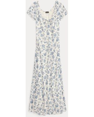 Ralph Lauren Floral-Print Voile Dress - White
