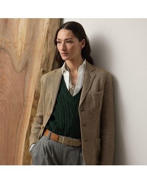 Ralph Lauren Ronan Barleycorn Tweed Jacket - Green