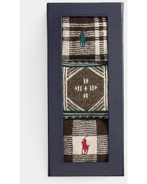 Polo Ralph Lauren 3-Pk Sokken Met Fair Isle-Motief En Ruit - Blauw