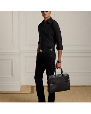 Ralph Lauren Bedford Calfskin Commuter Case - Black