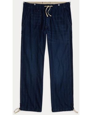 RRL Pantaloni in jersey indaco con coulisse - Blu