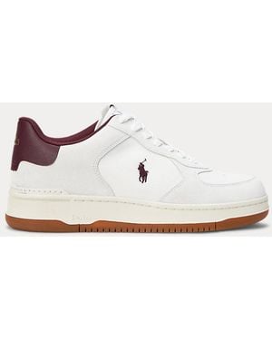 Ralph Lauren Sneaker Masters Court in camoscio - Bianco