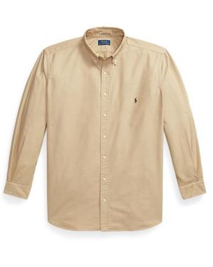 Polo Ralph Lauren Taglie Plus - Camicia Oxford tinta in capo - Neutro