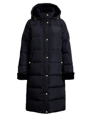 Ralph Lauren Piumino con pelliccia ecologica - Blu