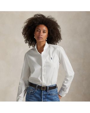 Polo Ralph Lauren Ruffle-Trim Cotton Shirt - White