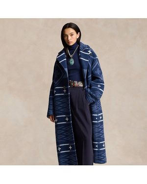 Polo Ralph Lauren Prl X Naiomi Glasses Wool Coat - Blue