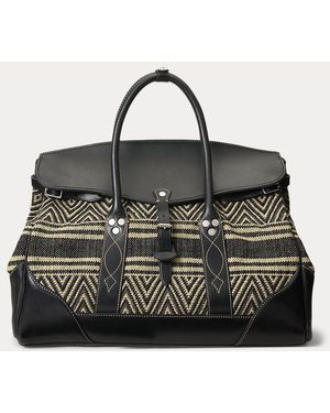 RRL Rrl X Zefren-m Handwoven Jacquard Bag - Black