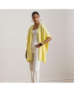 Ralph Lauren Ruana De Jacquard Con Correaje Ecuestre - Amarillo